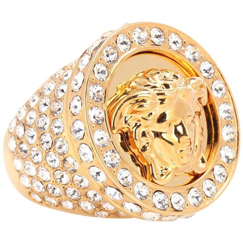 versace v ring band|Versace ring price.